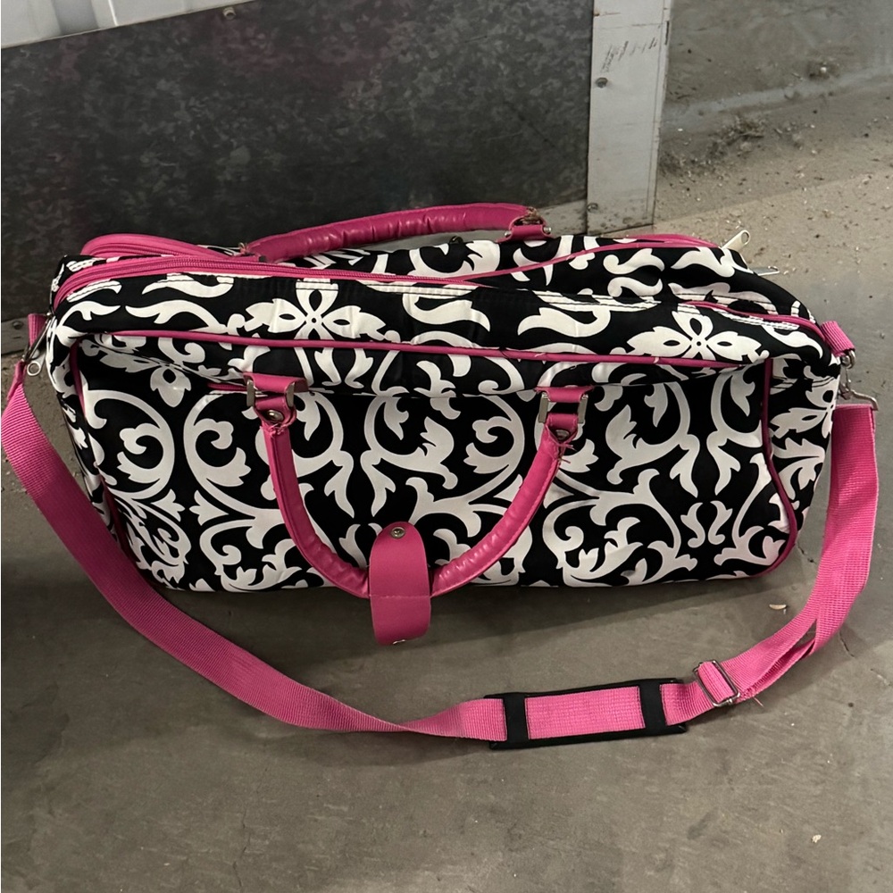 Stylish Pink and Black Women's Bag